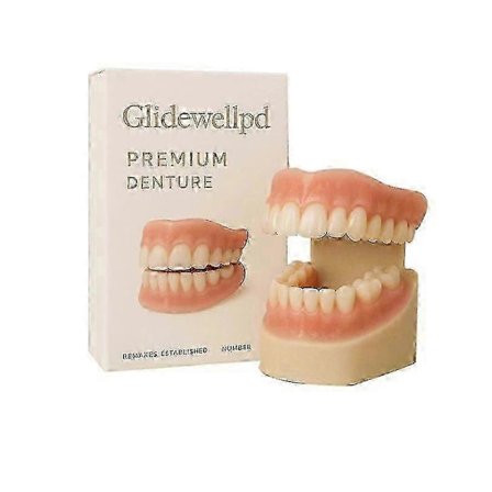 Glidewellpd Premium Silikonproteser Hela Munnen - Naturligt Utseende, Bekväm Passform, Inga Fästmedel Behövs, Förebygger Benförlust.