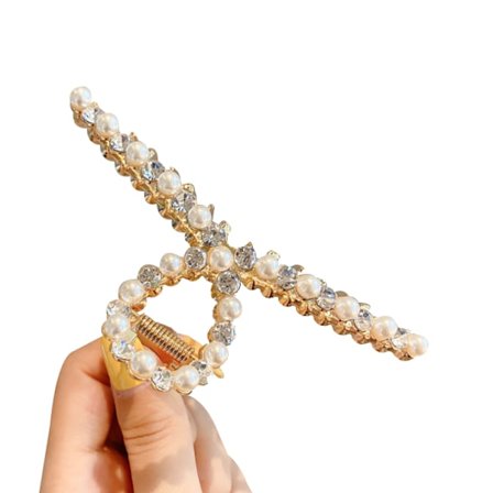 Guld metall hårklämmor för kvinnor