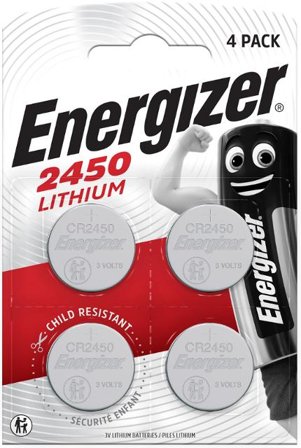ENERGIZER Batteri Lithium CR2450 4/fp - Lyreco - Kontorsmaskiner - Batterier - Knappcellsbatterier