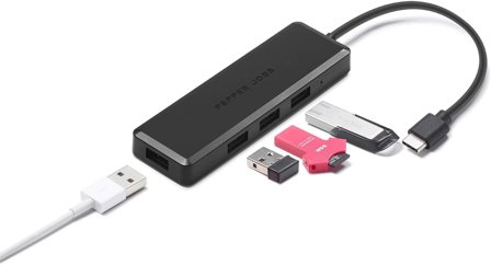 Pepper Jobs USB-C til 4x USB-A-adapter