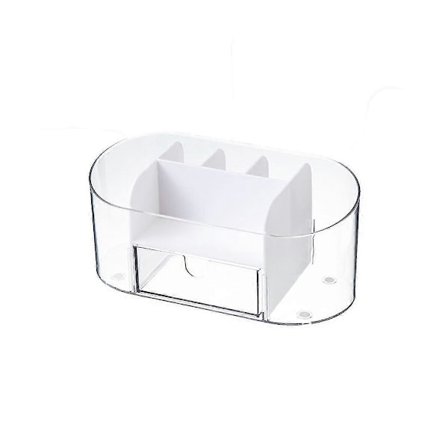 Klar Skrivebordsorganisator, Akryl Pen Blyant Marker Holder, Klar Og Tilbehør, skrivebordsorganisator (hvid)