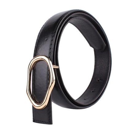 {xjxj} Læderbæltespænde Taljebånd SORT GULD SORT GULD
