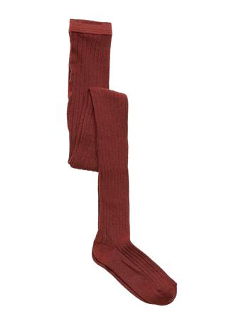 Cotton Rib Tights Socks & Tights Tights Rød Mp Denmark