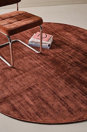 Jotex - Runder Viskoseteppich ø 200 Cm Baumwolle/Viskose Einfarbig ANELA - Kaufen Viskoseteppiche bei Jotex