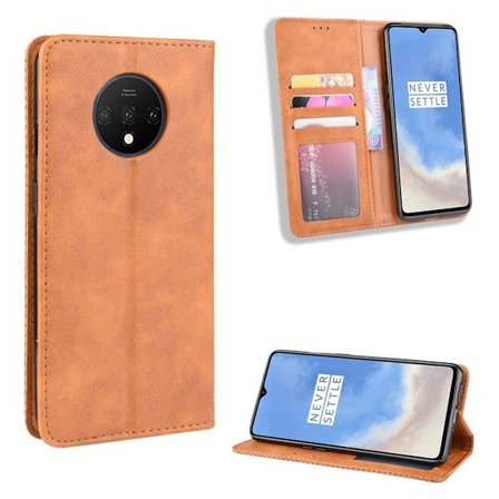 Bofink Vintage OnePlus 7T leather kotelot - Ruskea