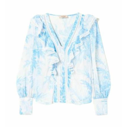 Twinset Shirt , Blauw , Dames , Maat: M