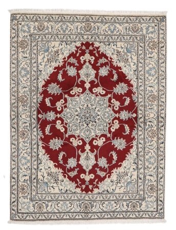 Noué À La Main Naïn Tapis 147X193 De Laine Petit