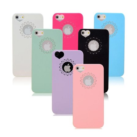 Skal till iPhone 5/5S/SE med hjärtformade kamerahål