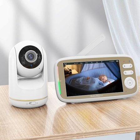 Vb803 Baby Monitor 720P Hd Baby Caregiver Baby Monitor tvåvägs röstintercom 5 tum