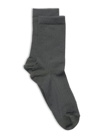 Wool Rib Socks Grey Mp Denmark