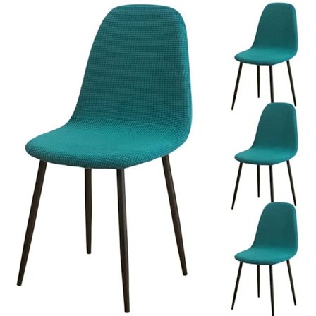 Set med 4 gröna spandex jacquard matstolsöverdrag