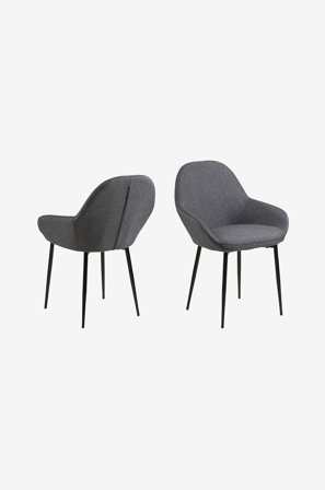 NORDFORM - Stol Bianca, 2-pak - Grå - Stole - Fra Homeroom