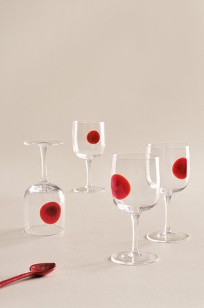 Jotex - Vinglass 4-pakning Transparent/vinrød - DART - Kjøp Vinglass hos Jotex