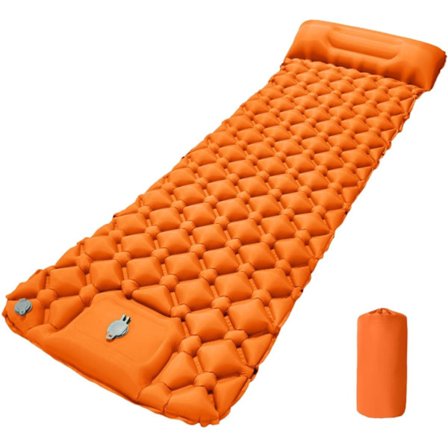 190x60 cm Ultralight puhallettava ilmapatja retkeilyyn/voidaan yhdistää ilmapatja, 40D nylon - Vedenpitävä sisäänrakennetulla pumpulla