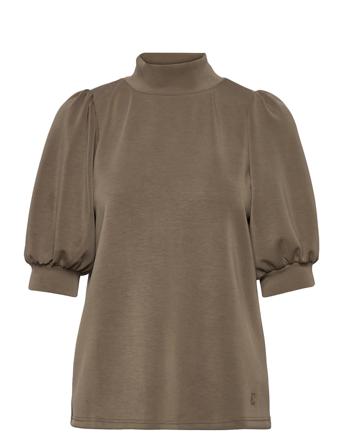 21 The Puff Blouse Blouses Short-sleeved Grønn My Essential Wardrobe