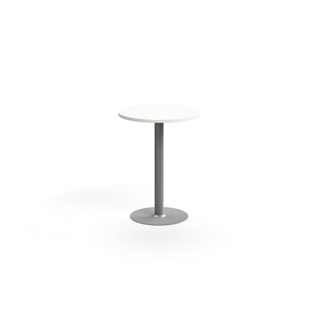 Stół barowy VERTICUS, Ø700x900 mm, biały/srebrny