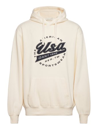 Gant Usa Hoodie Hettegenser Genser Creme GANT*Betinget Tilbud