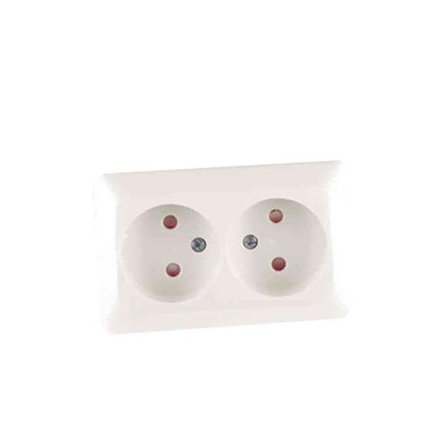 Elko RS Reservedelsett til vegguttak, utenpåliggende 2-veis MJ, Strømbrytere & vegguttak