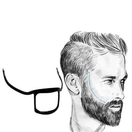 1 pakkaus musta, kampa, parran muotoilukaavio, partamalli, miehille