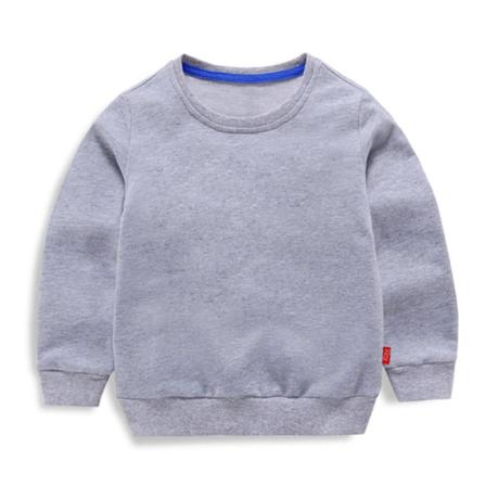 Pojke Långärmad Tröja Med Rund Hals I Enfärgad Baggy Sweatshirts