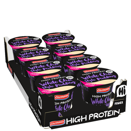 8 x Ehrmann Protein Pudding, 200 g, White Choc