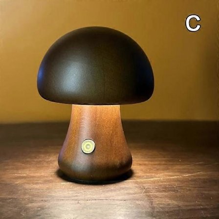 Svamp lampa för sovrum Mörkbrun -Sy