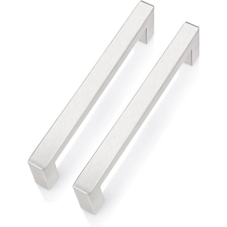 2 stk. 128mm skabshåndtag i rustfrit stål til skabslåger, køkkenkabinet hardware firkantede T-stang skuffegreb