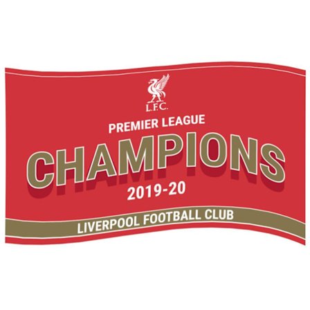 Liverpool FC Premier League Champions Flag One Size Röd/Guld