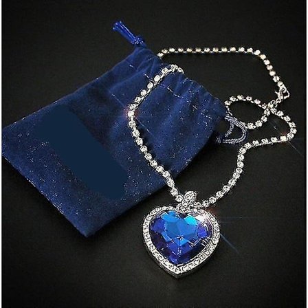 Blå Krystaller Hjerteformet Halskæde Smykker, Hjerte af Havet Halskæde Fra Titanic Krystal Vedhæng Til Kvinder Gave