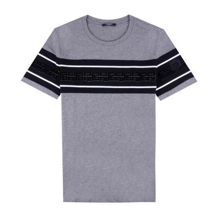 Balmain - T-shirts - Grå - Herr - Storlek: S, Herr, Storlek: S