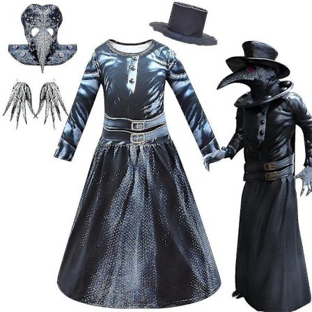 Barnens Horror Plague Kostym Fancy Outfit Set