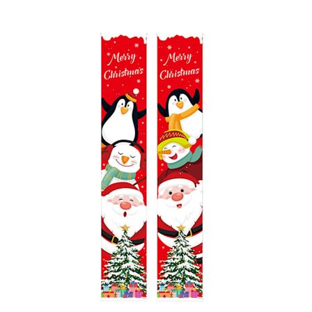 2 ST Juldörrdekoration Julbanner 4 4
