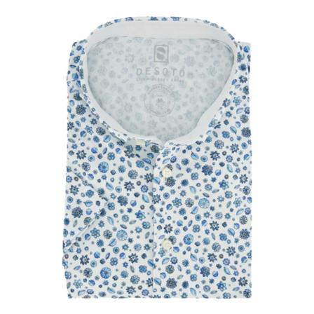 Desoto Overhemd Print 571 , Blauw , Heren , Maat: L