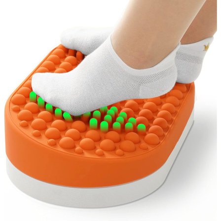 Kontorsfotstöd, fotpall för hem/kontor, fotmassageapparat för lindring av plantar fasciit, mjuk fotpedal i silikon
