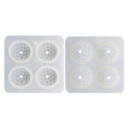 3D Hallon Silikonform 4 Hulrom Gjenbrukbar Matkvalitets Bakeform for DIY Desserter Mousse Sjokoladeglasur