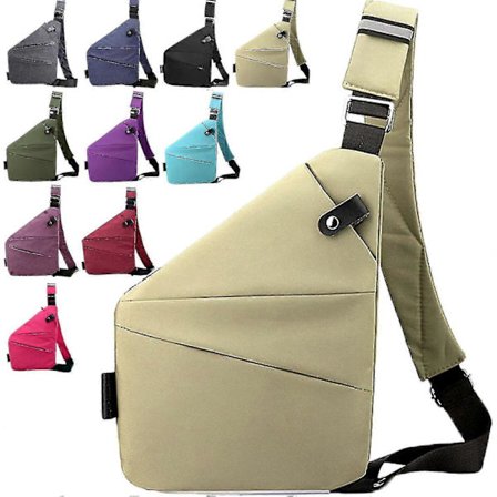 Varkaudenestoreppu naisille, varkaudenestolaukku, varkaudenestolliset crossbody-laukut naisille, varkaudenestoreppu khaki