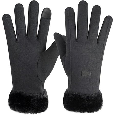 Vinterhandsker til kvinder, bløde og varme handsker til kørsel, gåture, skiløb og andre udendørs aktiviteter.{REN}