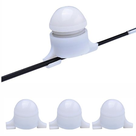 4 stk. kastepinne elektronisk blits fargeendring påminnelse fiskealarm fiskeklokker intelligent rødt lys når stasjonær, grønt lys når alarmin