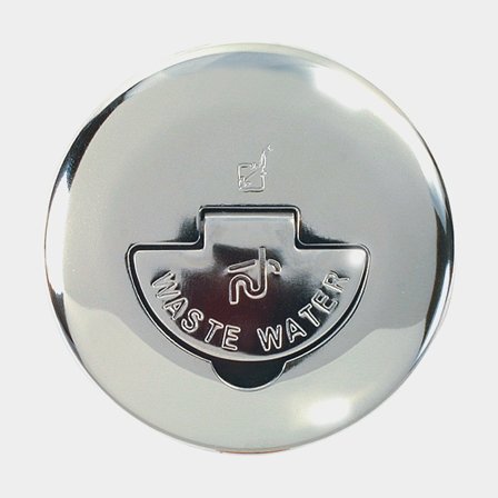 Coperchio per passascafo settico Roca Deck Filler Cover, ISO 8099 / 4596 / 11192 / 9093-1, filettatura 1 1/2", acciaio inossidabile fuso AISI 316