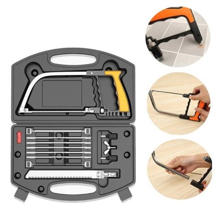 12 i 1 Multifunktionell Handsåg Set Verktyg Träbearbetning Universell Gör-det-själv Hand Såg Mini Bågsåg