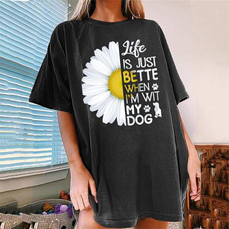 Kortärmad T-shirt För Kvinnor, Boho T-shirt