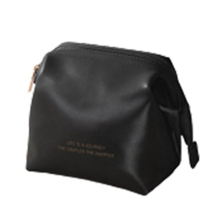 Matte Skalsformet Makeuptaske med Skjult Lomme i PU Materiale