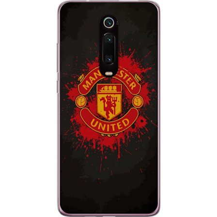 Kompatibelt Mobildeksel til Xiaomi Xiaomi Mi 9T Pro Manchester United logo i rød og gul farge med røff sportslig bakgrunn