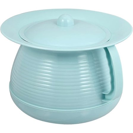 Toalettbøtte med lokk, bærbar potte for barn, nattpotte, nattpotte for voksne og barn, blå