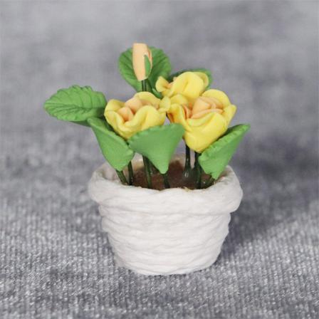 1:12 Dollhouse Miniature Potted Flowers Doll House Decoration A