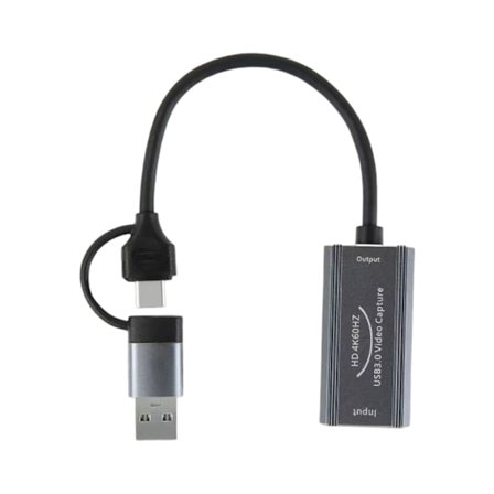 4K60Hz Capture Card Metallkonstruktion 0 Latens för Streaming Inspelning