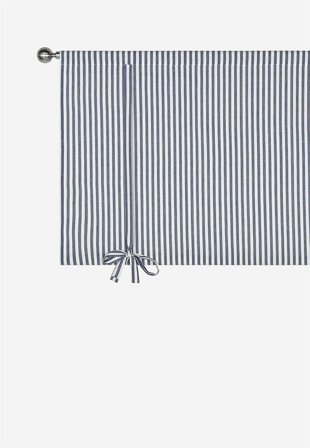 Cellbes of Sweden - Vävd, randig hissgardin - marin / vit / randig - - 140 x 100 cm