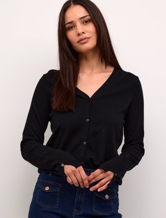 Cream Crdela Knit Cardigan - Black - XXL