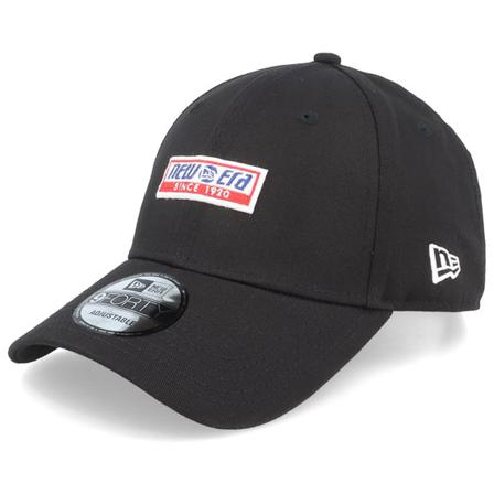 New Era Säädettävät Lippis Musta @ Hatstore | Lippis New Era Patch 9FORTY Black Adjustable New Era