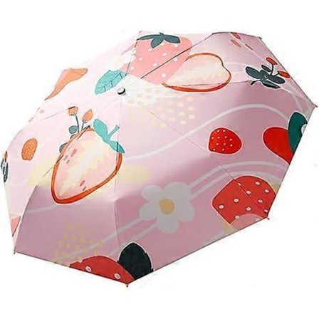 Kompakt Paraply for Reiser Kreativt Paraply Sammenleggbart Solparaply Dame Solrikt Paraply Reiseparaply